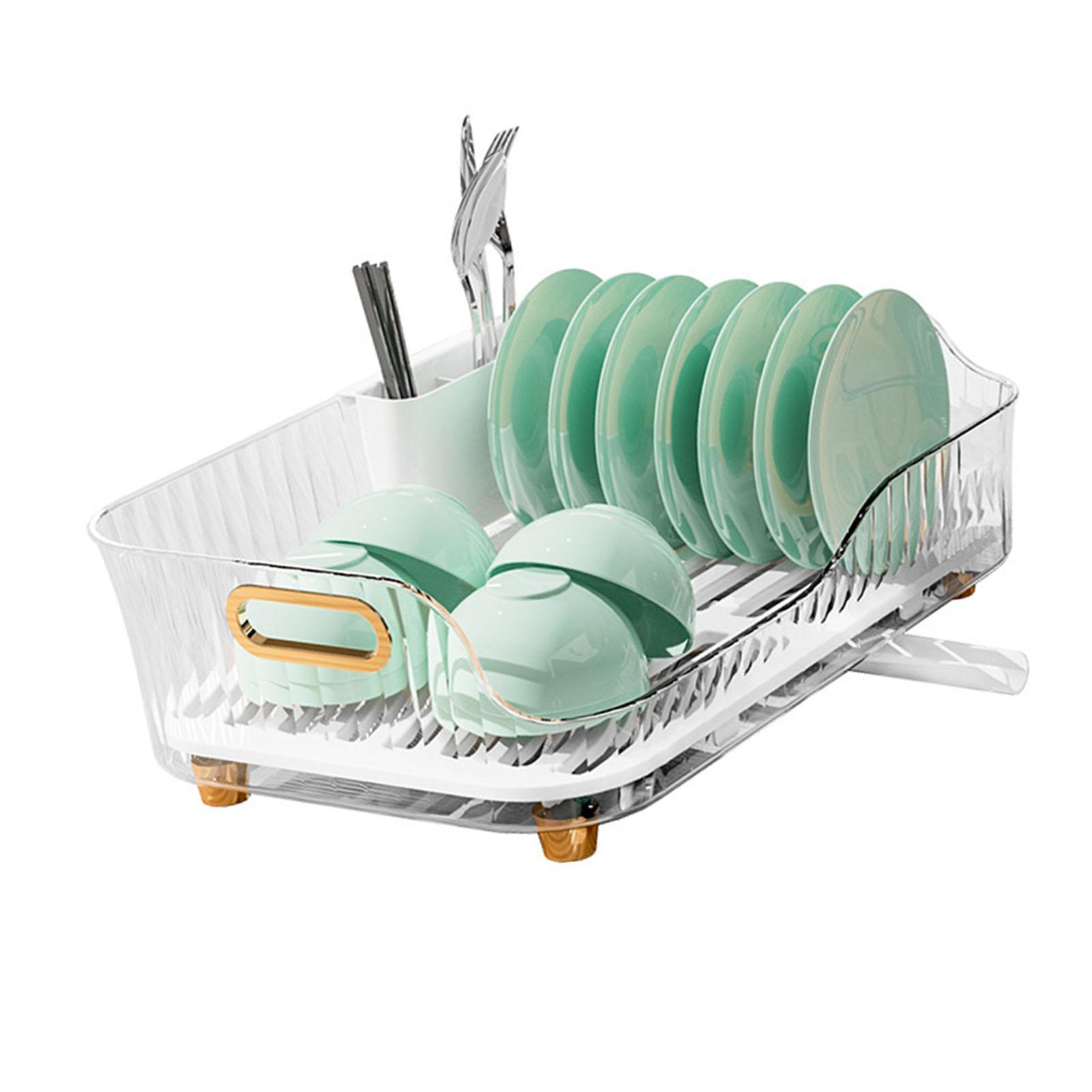Dish Drying Rack Bowl Plate Storage Dish Drainer Rack with Drainboard for Kitchen Counter and Sink 2190₽