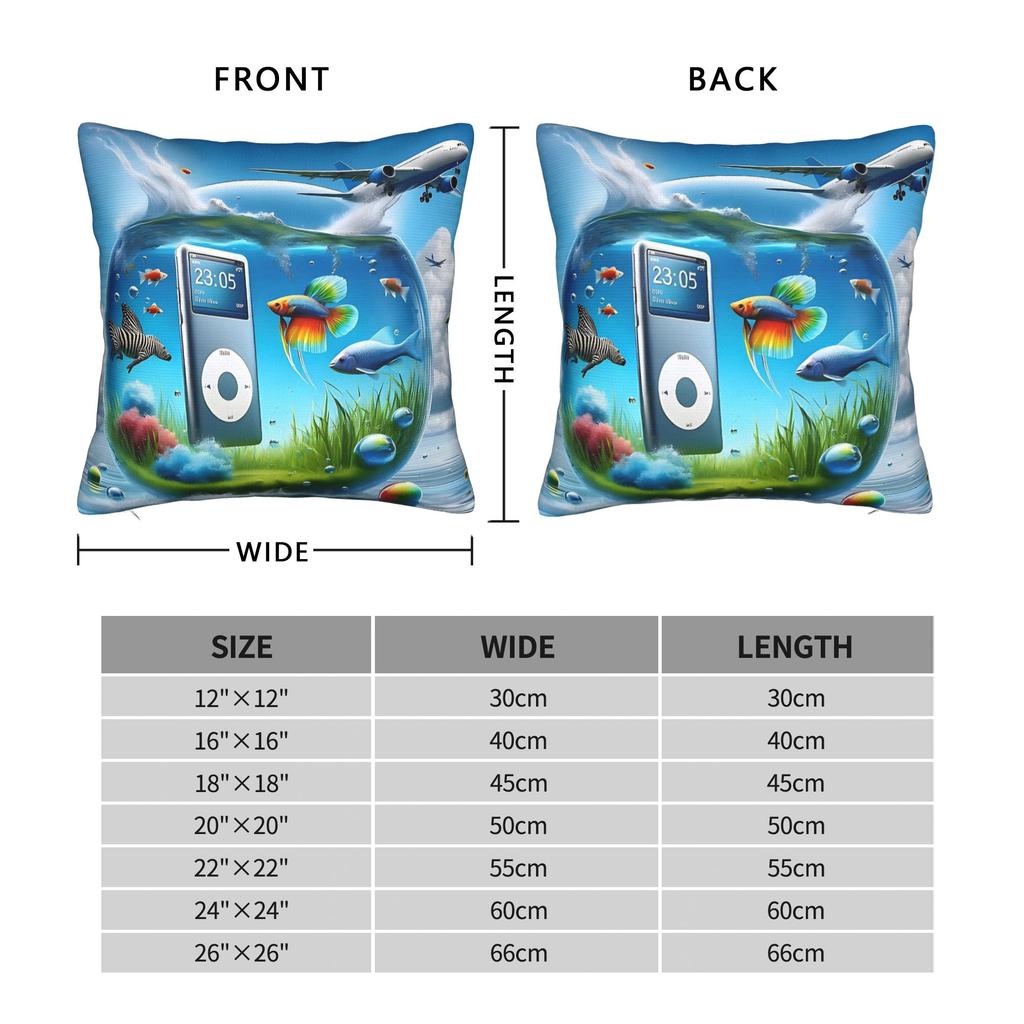 Frutiger Aero Square Pillowcases Polyester Home Cushion Case Funny Home Decoration Pillowcase 45*45