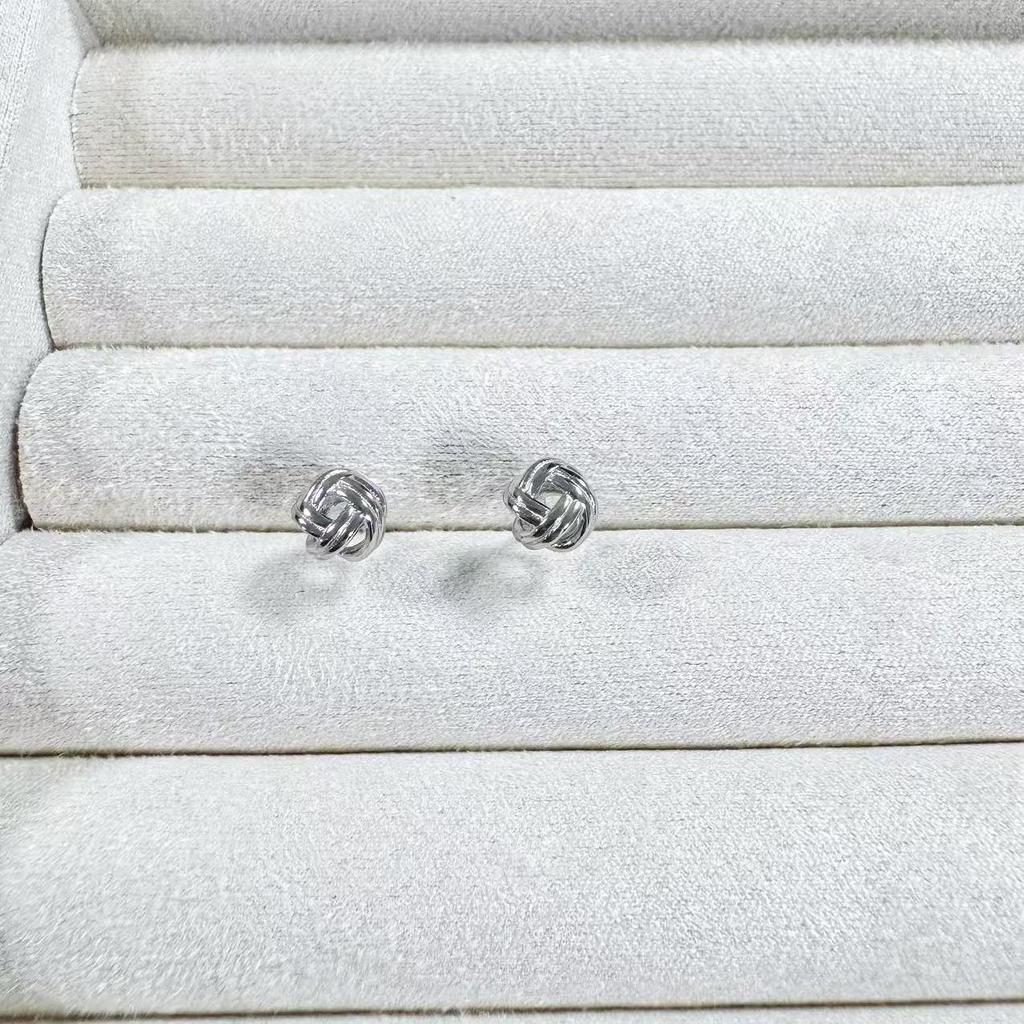 Boucles d'oreilles puces torsadées plaquées or 18 carats en Argent Sterling S925 – Design Unique, Polyvalent et Élégant