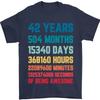 42nd Geburtstag 42 Jahre Alt Herren 100% Baumwoll T Shirt