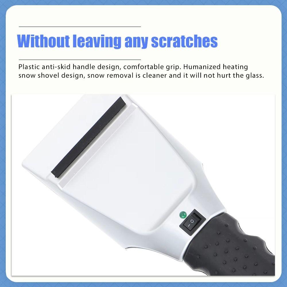 Rubber Wiper Electric Heated Snow Scraper 12V Heated Ice Remover Car Ice Scraper  Winter Use