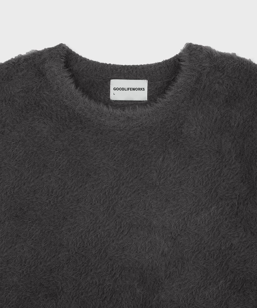 GLW Hairy Crop Knit Charcoal