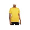 Nike Solid Color Crew Neck Logo Print T-Shirt Men Tops Sulfur AR4997-709