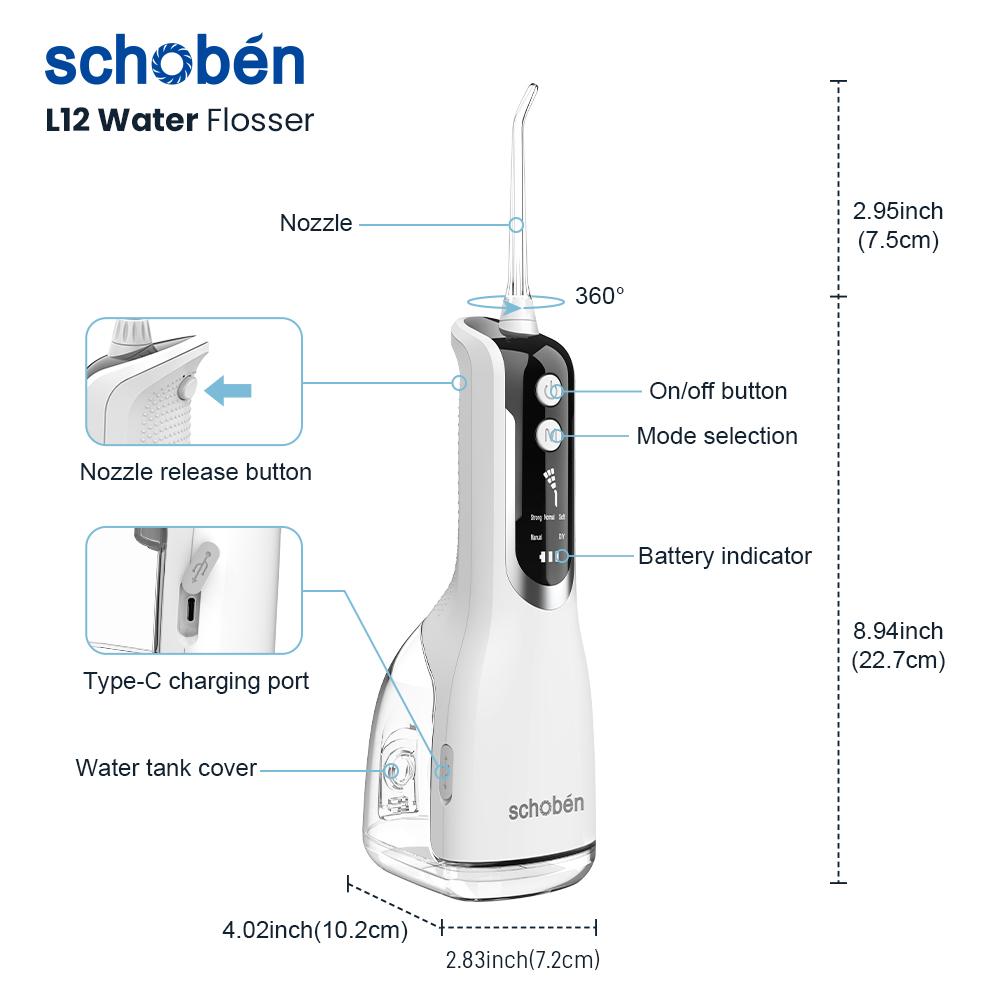 Electric Water Flosser Portable Oral Irrigator for Home Use USB Rechargeable Dental Scaler High-frequency Pulse Oral Cleaner