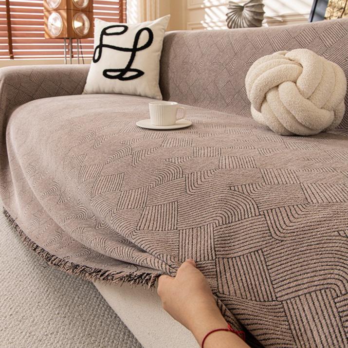 Versatile Chenille Sofa Cover - Pet-Friendly, All-Season Furniture Protector for 1/2/3 Seats - Ideal for Living Room & Balcony Decor