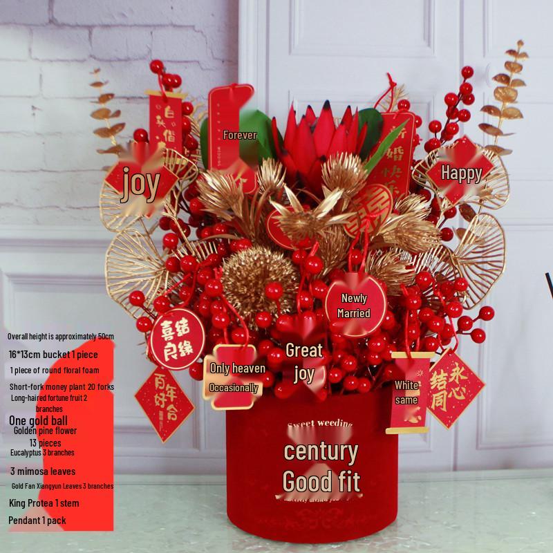 Fortune Flower Bucket: Home & Wedding Décor, Housewarming & Newlywed Gift