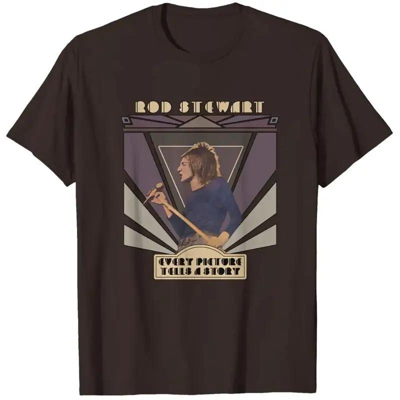 Rod Stewart chaque image dites une histoire T-Shirt unisexe S-5XL multicolore S разноцветный