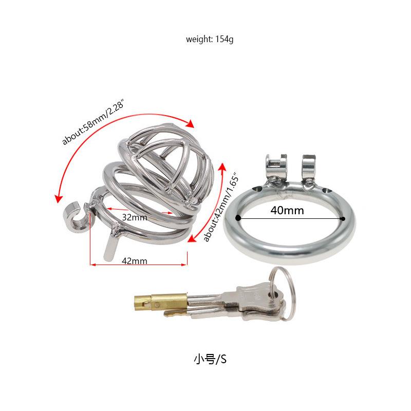 Men's Chastity Lock Stainless Steel Metal Chastity Cleaner for Going Out Wearing Penis Cage Bunching Bird Sex Toys for Adults