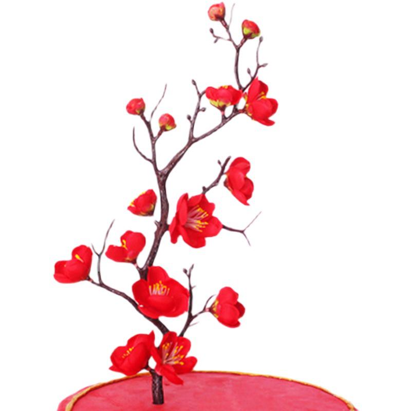 Plum Blossom Branch Longevity God & Goddess Cake Toppers for Birthday Celebration