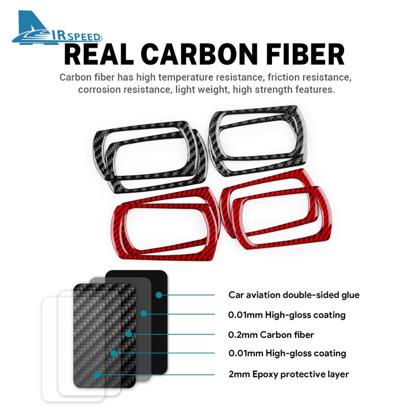 4PCS Real Soft Carbon Fiber Sticker For Opel Corsa 2007 2008 2009 2010 2011 2012 2013 2014 LHD RHD Car Window Lift Button Frame