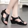New Women Shoes Fashion Versatile Comfort Sandals Simple Breathable Slope Heel High Heels Casual Retro Daily Sandals Zapatos