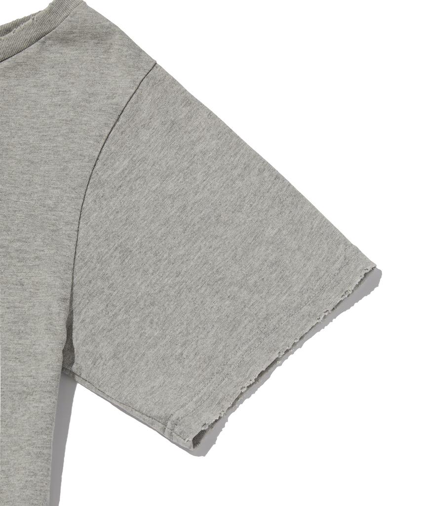 Seuweideu Cross One Shoulder Tee [Gray]