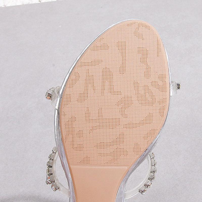 Toc cu pană Strasuri Club de noapte Tocuri înalte Pantofi simpli de damă Pantofi de dans podium Crystal Seria 1098 Toc 8 cm LFD