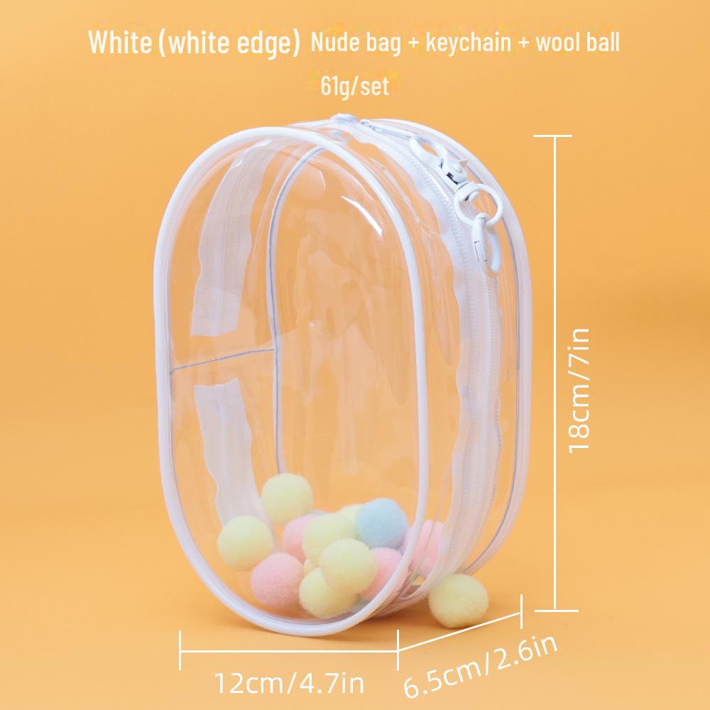 Labubu High-Transparent PVC Anime Doll Dustproof Hanging Bag Transparent PVC Walking Bag for Blind Box Display & Storage