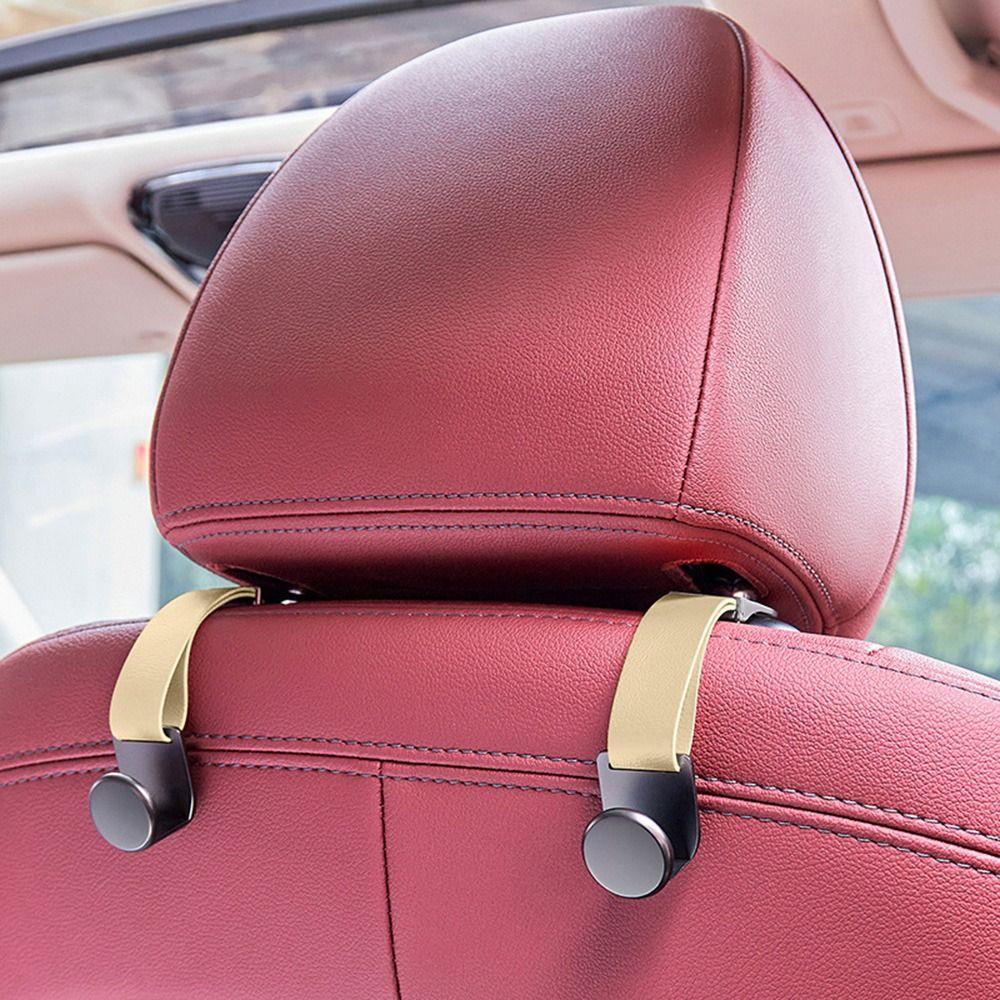 PU Leather Seat Back Hanger Hook Wear-Resistant Hanging Storage Hook Car Interior Accessories