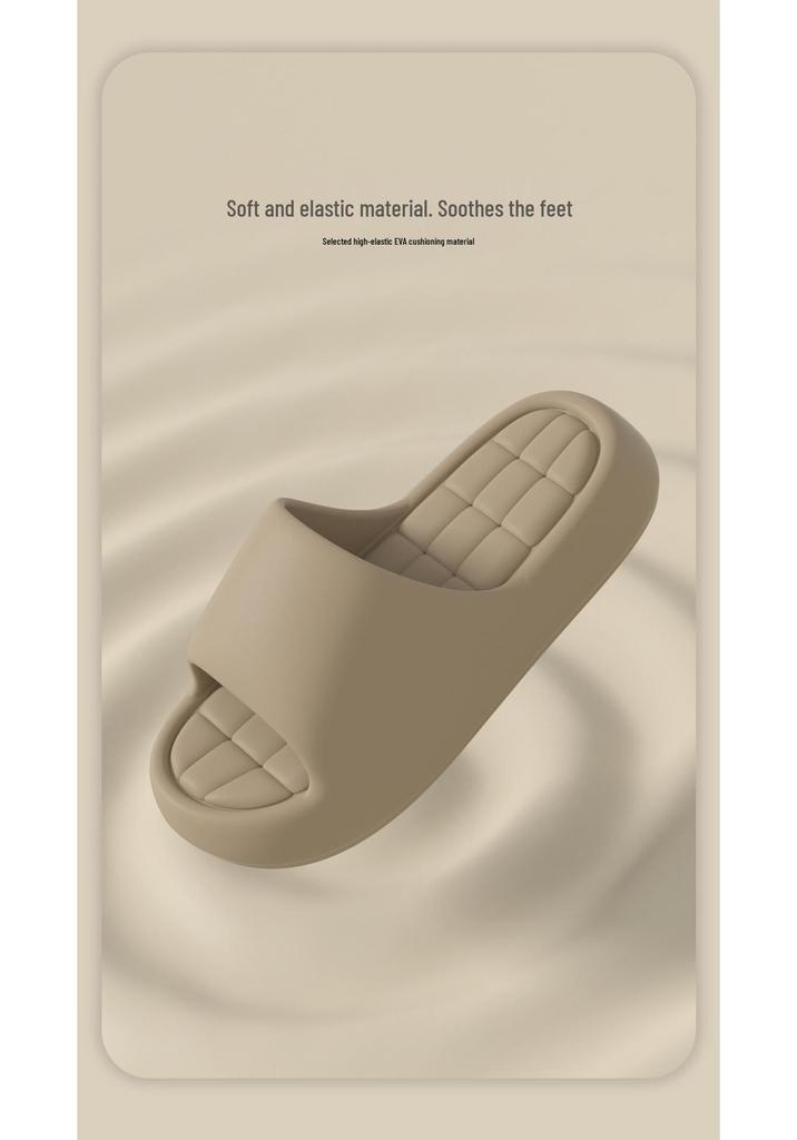 Women's Stylish EVA Thick Sole Slippers: Poop-Like Design, Summer Use, Height Boost, Non-Slip, Suitable for Outdoors, Couple-Friendly.
