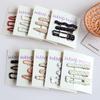 Multi-Color Polka Dot Geometric Metal Drip Glaze Hair Clip Set