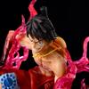 14.5cm One Piece Anime Figure Squatting Flowing Sakura Luffy Battle Form Model PVC Statue Ornament Holiday Toys Gift