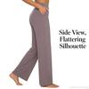 Lässige High Waist Straight Leg Hosen Lockere Tasche Yogahosen Damen Entspannte Passform Sporthosen