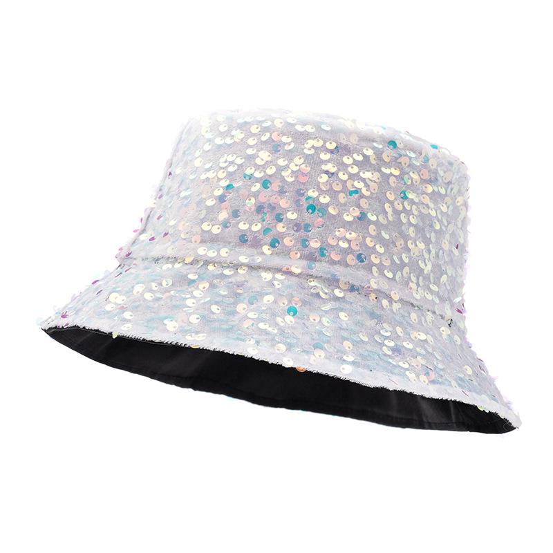 Sequin Fisherman Hat Women's Outdoor Travel Sunshade Basin Hat Bucket Hat