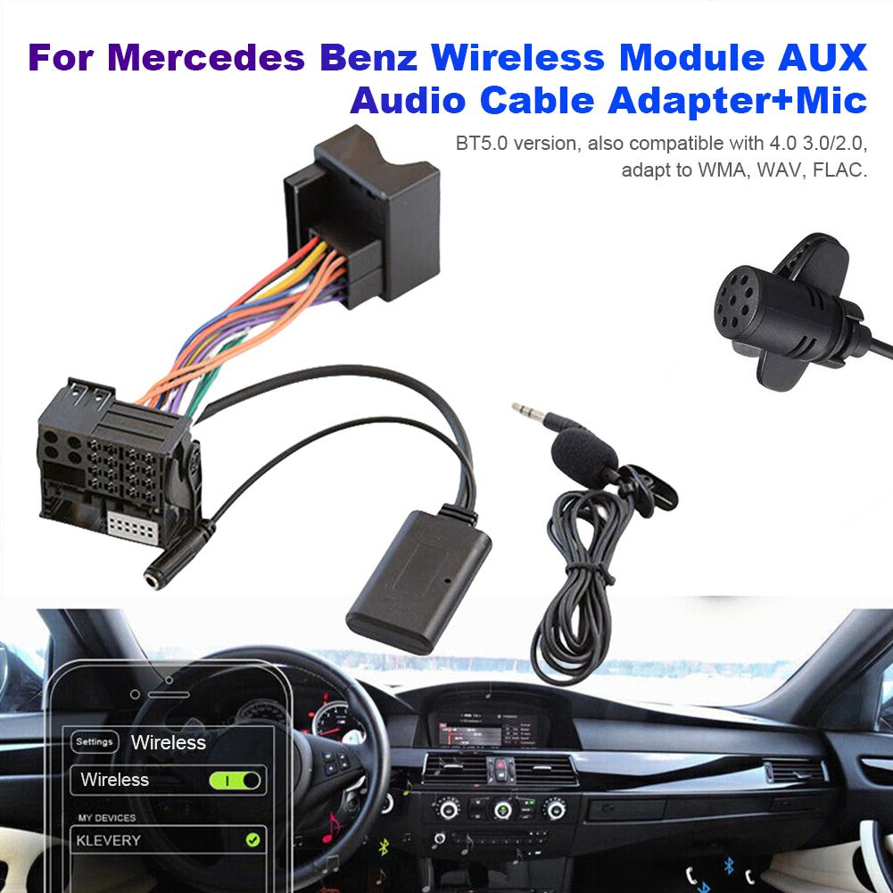 Adapter wiązki radia stereo AUX IN Audio MP3 Music Adapter samochodowy Bluetooth-kompatybilny zestaw stereo dla Mercedes-Benz W169 W245 W203