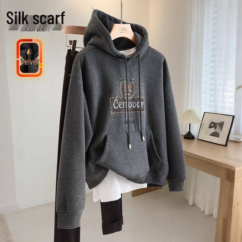 

Siboshe Women s Solid Hooded Fleece Sweatshirt M