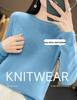 Autumn/Winter Women's Loose Knit Pullover: Long Sleeve, Rolled Hem, Round Neck Base Layer.