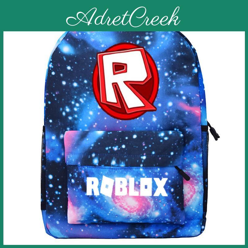 Durable Roblox Canvas Backpack For Boys With Starry Design And Ample Storage
