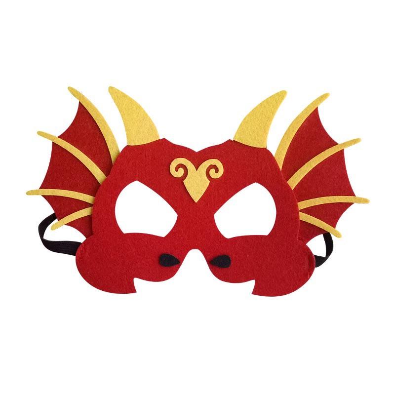 

Войлочная маска в стиле динозавра, треугольная маска тираннозавра рекса с крыльями дракона, лонган, веселая рождественская вечеринка, детский день рождения, игрушка, украшение, реквизит для фотосъемки fiery dragon