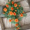 Artificial Flower Faux Rose Vine Realistic Floral Design 11 Large Flowers 10 Small Flowers Elegant Cascade Effect