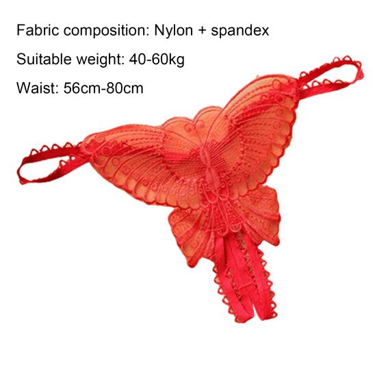 Panties Sexy G-string Butterfly Hollow Spandex T-Back Crotchless Women Briefs for Sleeping