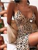 Leopardenmuster Schmal geschnittenes Trägerkleid - Frühling/Sommer Europäischer & Amerikanischer Stil Damenbekleidung