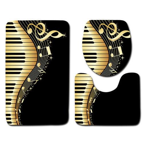 Literární Klavír Toaleta Třídílná Podložka na Podlahu Rohožka Koupelnový Koberec