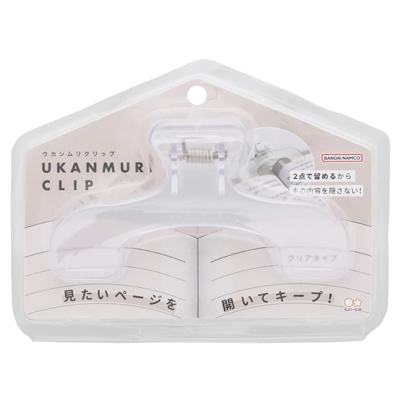 Sunstar Stationery Clip Die-Cut Ukanmuri Clip Watery Clear S3623300