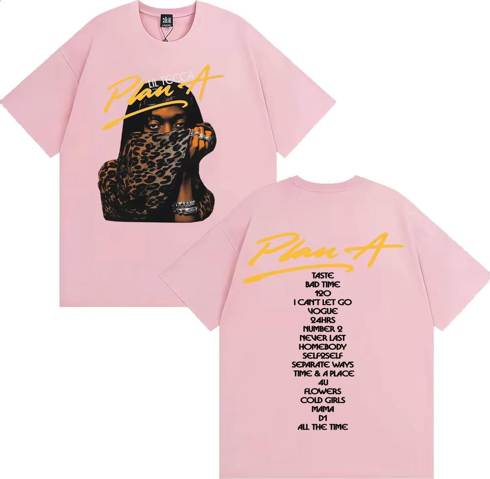 

2026 Rapper Lil Tecca Plan A Album Tour Graphic T Shirts Mens Clothing Fashion Trend Cool Tshirt Casual Cozy T Shirt Tops 4XL
