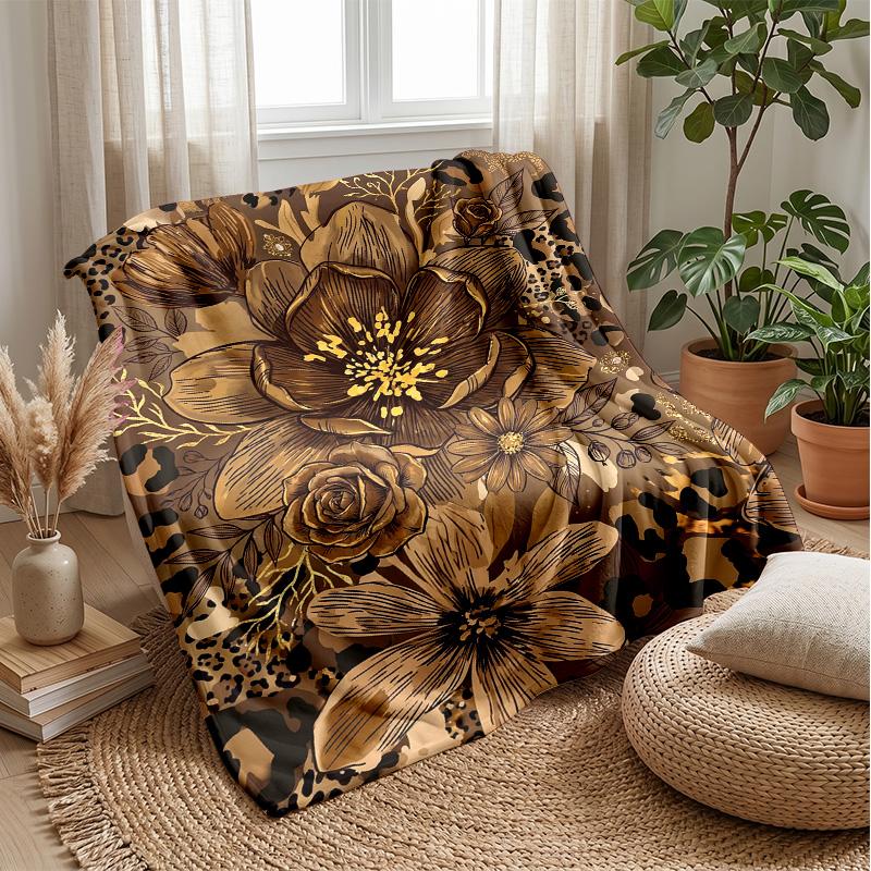 Galaxy Flower Art Theme blanket Lightweight Warm Flannel Blanket Decorative Throw Blanket for Home Decoration