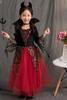[Madrugada] Vampire Princess Halloween Costume Set (2 pieces) with Tattoo Stickers - Girls' S800 (120cm)