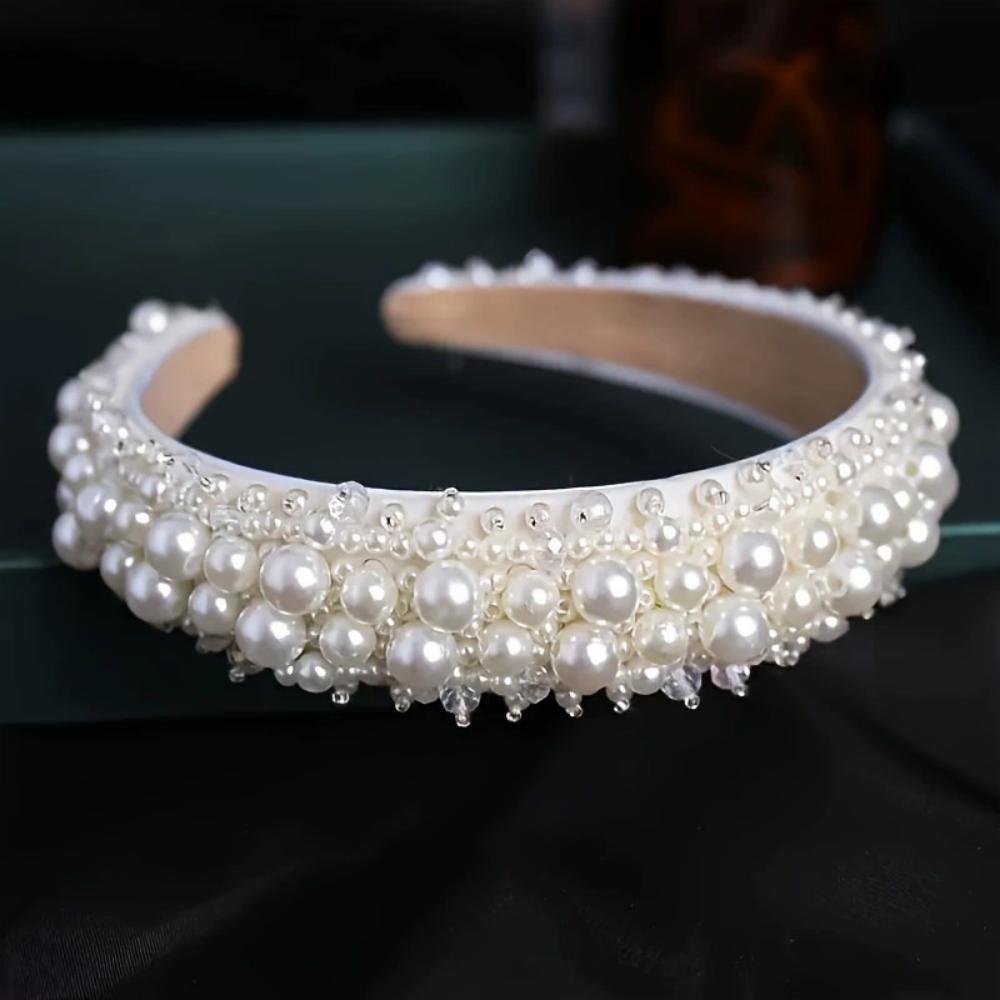 1 Piece Bridal Headband, Bridal Wedding Beaded Headband, Suitable for Formal Occasions and Bridal Hair Accessories