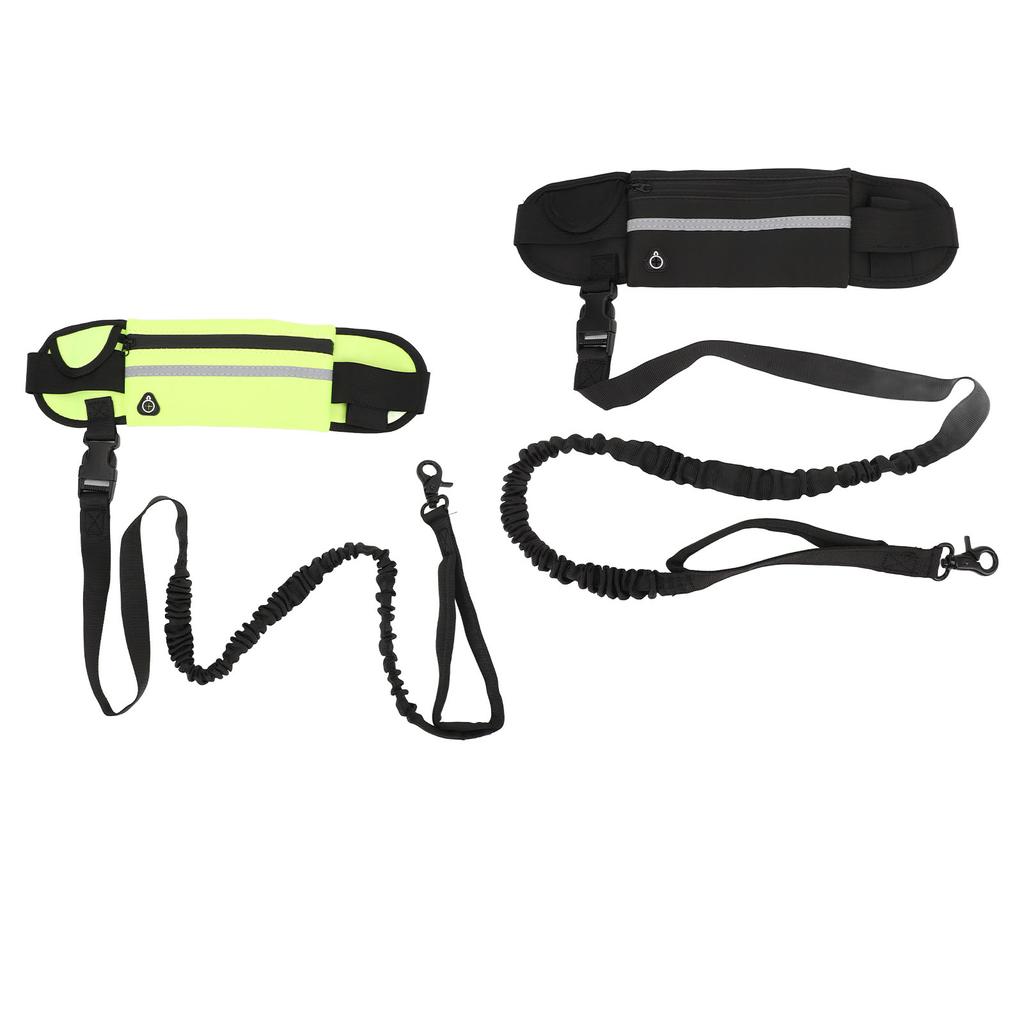 Hundelaufleine-Gürteltasche, reflektierende elastische Nylon-Hundeleine, Hüfttasche für Spaziergänge im Freien