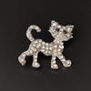 Chic Cat Brooch for Men Women Retro Rhinestone Kitten Animal Brooches Pins Jewelry Accessories Party Gifts