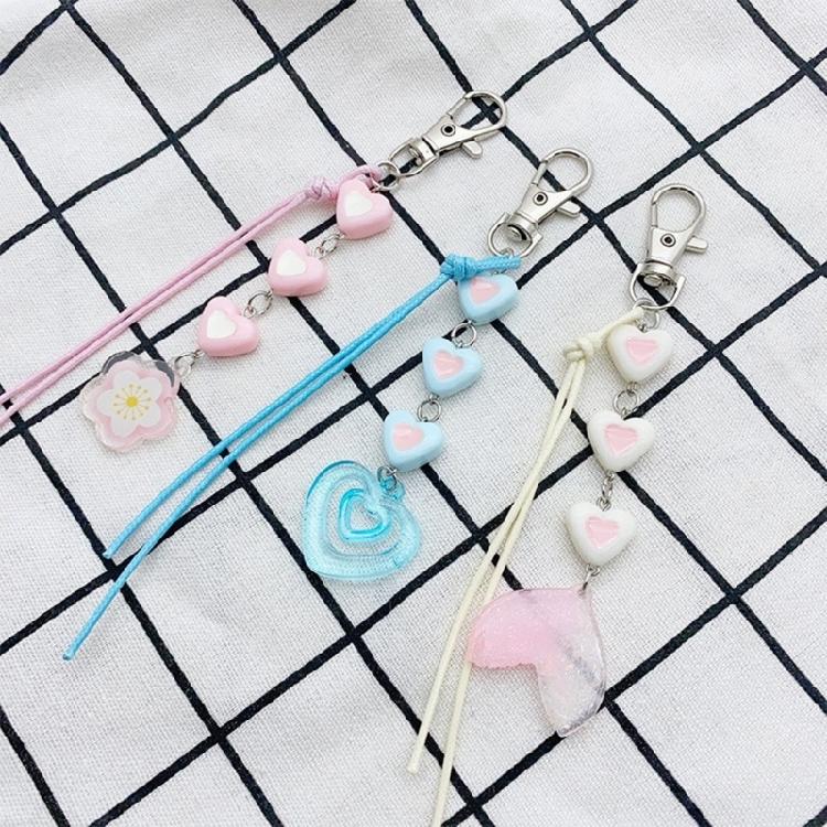 Eye Catching Keyring Heart/Flower/Fishtail Pendant Keychain Key Chain for Women