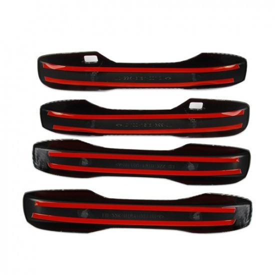 Carbon Fiber Style Exterior Side 4-Door Handles Trims Cover For Honda Accord