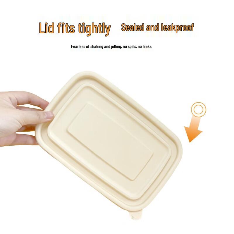 750ml Rectangular Degradable Corn Starch Food Containers