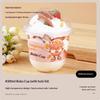 50Pcs Disposable Clear Plastic Cup With Hole Dome Lids Juice Salad Dessert Cups Ice Cream Birthday Wedding Camping Utensils