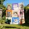 1pc Cat Scarf Outdoor Flannel Throw Blanket Soft, Cozy, Warm All Season, Machine Washable,