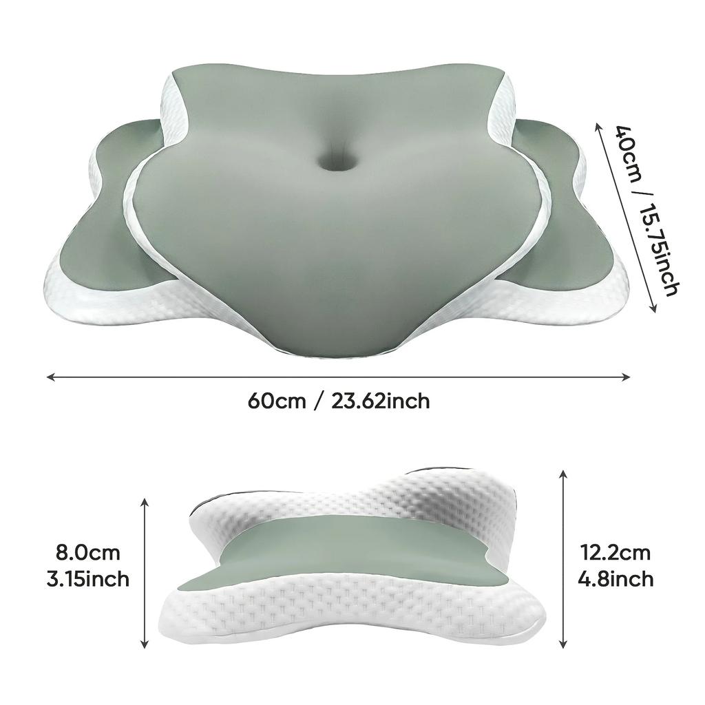 Memory Foam Cervical Pillow Orthopedic Neck Support for Side And Back Sleepers Pain Relief Ergonomic Contour Gift for Christmas