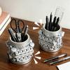 huaqianguhh Engine Model Pen Pencil Holder, Creative Desk Organizer for Home Office, Desktop Stationery Storage Gift Car Enthusiasts Mechanics