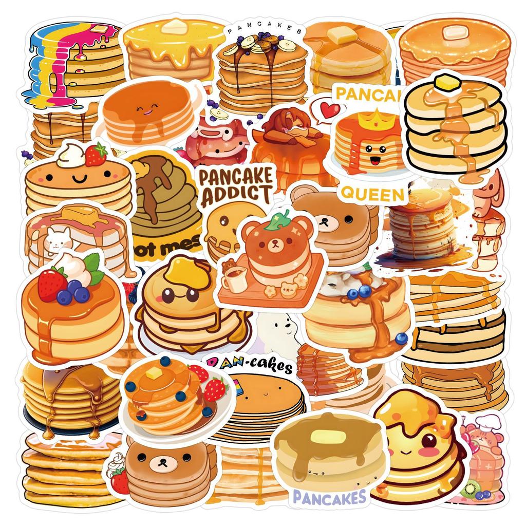 60 Neue Pfannkuchen Pfannkuchen Frucht Cartoon Graffiti Aufkleber Gepäck Laptop Wasserbecher Aufkleber