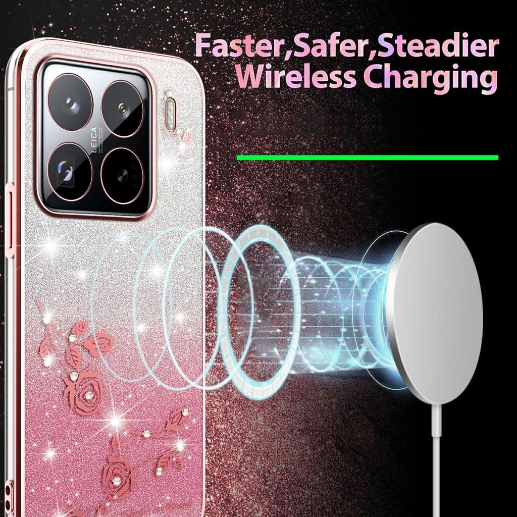 KADEM For Xiaomi 15S Pro Case Flower TPU Flexible Gradient Phone Cover