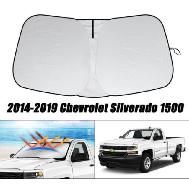Windshield Sun Cover Sunshade Blocks UV For Chevrolet Silverado 1500 2014-2019